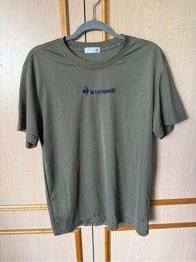 Le Coq Sportif Olive Green Logo Short Sleeve Tee